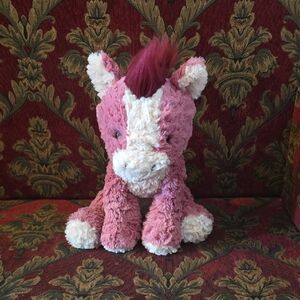 Gund Pink and White Plush Cozy Horse
